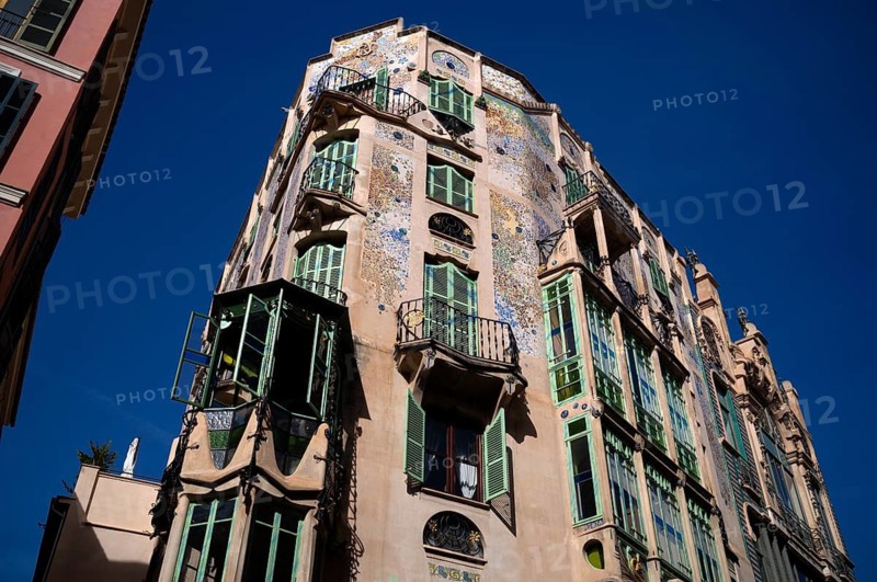 Art Nouveau building Can Forteza-Reym, inspired by Antoni Gaudí, Palma de Majorca, Majorca, Balearic Islands, Balearic Islands, Spain