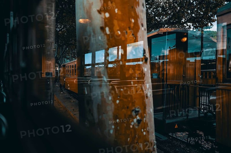 Historic railway from Palma de Majorca to Soller, Majorca, Island, Spain