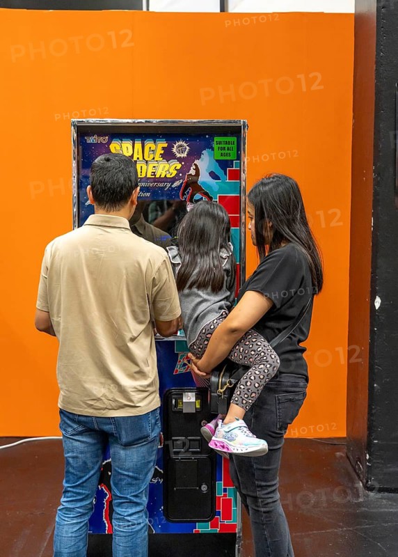 Gamescom, the world's largest trade fair for video and computer games, Space Invaders, Retro Game, in Cologne, Germany