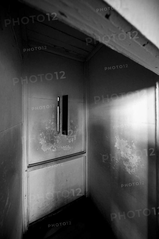 Rear side of the neck shooting facility, location of the shooter, former beech forest concentration camp, Weimar, Thuringia, Germany