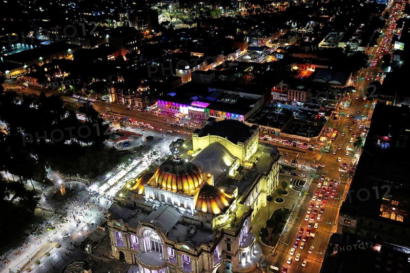 Mexico City panoramic view from a city observation deck