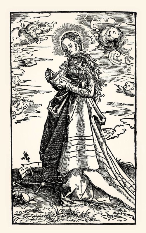 Saint Catherine of Alexandria, Lucas Cranach the Elder, 1519, digitally restored