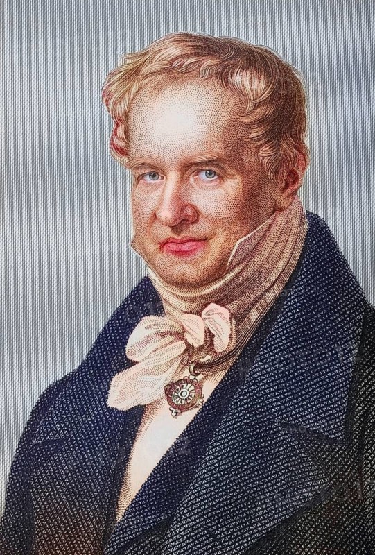 Baron von Humboldt, Friedrich Heinrich Alexander Humboldt, 1769-1859, Prussian naturalist and explorer. Painted by DJPound after a painting by C. Begas. From the book The Drawing-Room of Eminent Personages, vol. 1, published in London 1860, digitally restored reproduction from a 19th century original, record date not stated