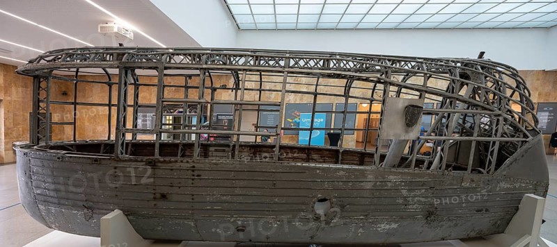 Original of the backboard engine nacelle of the naval airship L 30, 1916, Luft- und Raumfahrtmuseum Bodensee, Friedrichshafen, Baden-Württemberg, Germany