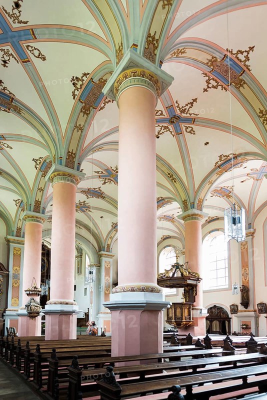 Interior view, Carmelite monastery, Beilstein, Moselle, Rhineland-Palatinate, Germany