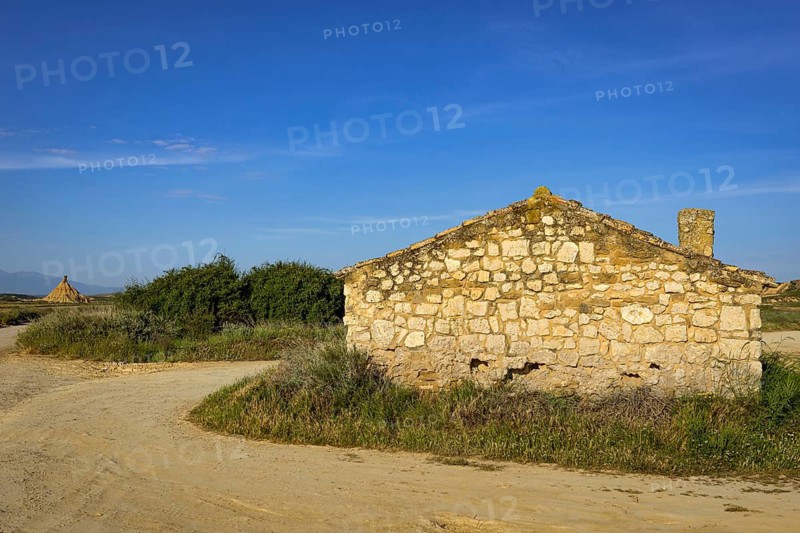 Old refuge in Bardenas Reales Natural Park, Navarra, Spain