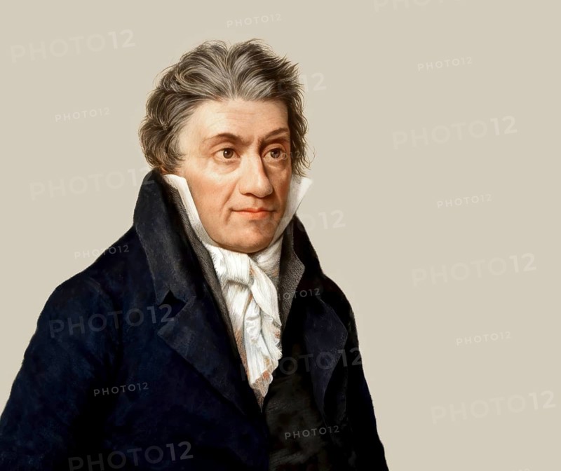 Portrait of Johann Heinrich Pestalozzi, 1746 - 1827, Swiss pedagogue, educational reformer, philanthropist, philosopher and politician, digitally edited based on a painting, subsequently colored