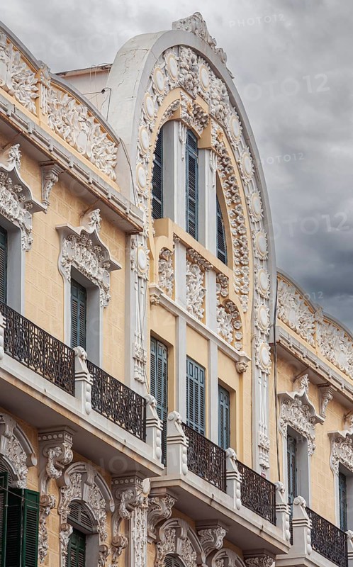 The Melul house belongs to the expansion district in Spain square, historic centre of Melilla, north africa