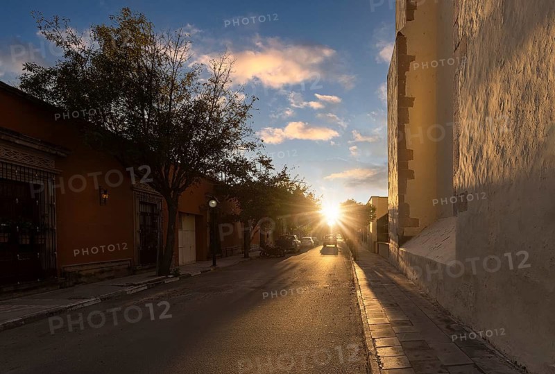 Durango colonial and colorful historic city center near central plaza and Cathedral Basilica