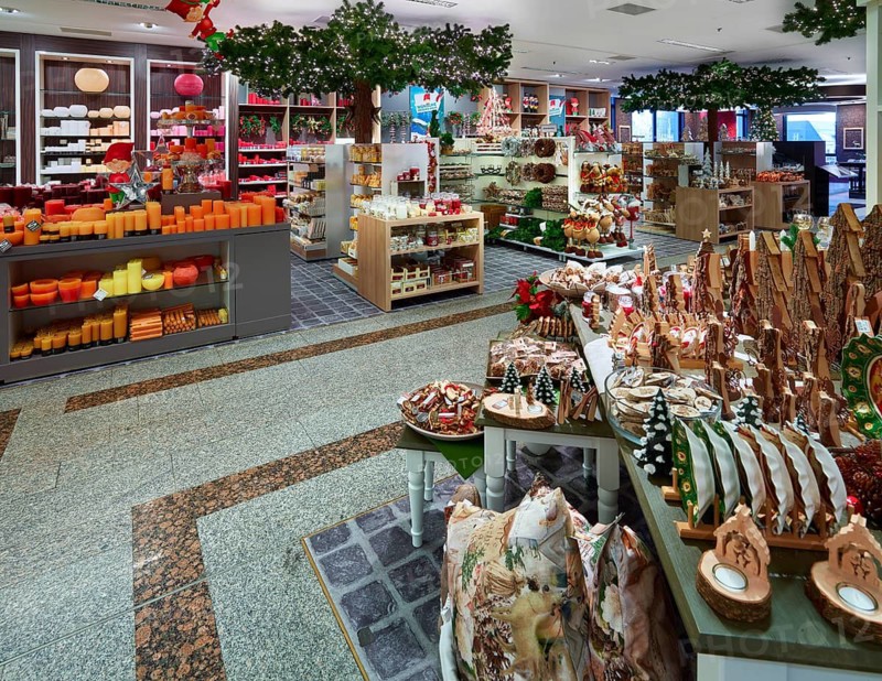 Departments decorated for Christmas, department stores', Munich, Bavaria, Germany