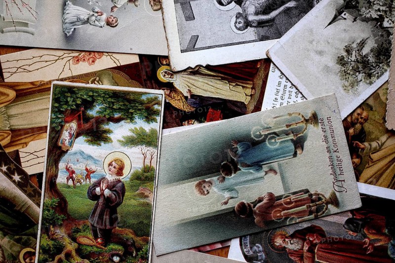 Various pictures of saints of the Catholic Church, Germany, around 1900, historical, digital reproduction of an original from the 19th century
