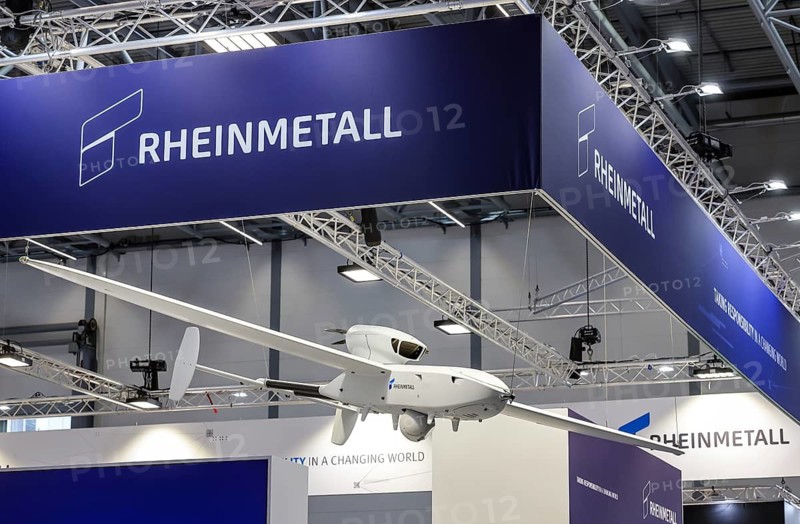 Düsseldorf, North Rhine-Westphalia, Germany - Rheinmetall, Luna NG reconnaissance drone at the exhibition stand at XPONENTIAL Europe, leading trade fair for autonomous technologies & robotics