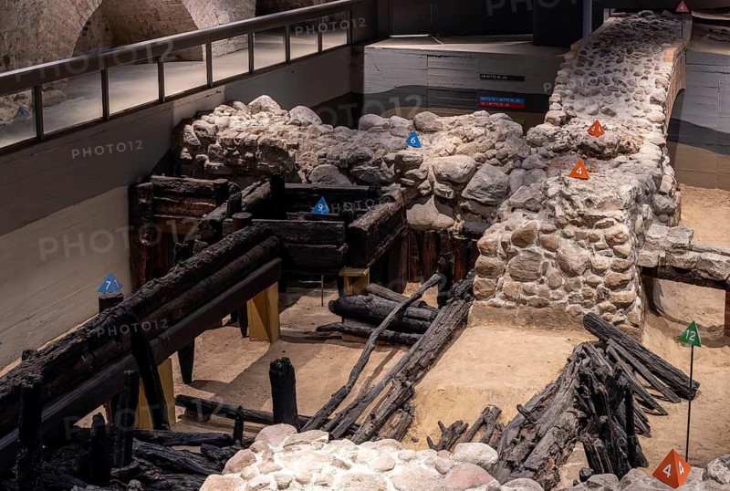 Interior photograph, Archaeological excavations, Berlin Spandau Citadel, remains of the old fortress, Berlin, Germany