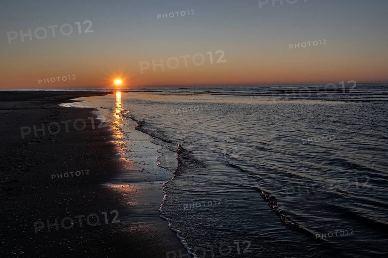 Sunset on the North Sea, Amrum, Schleswig-Holstein, Germany