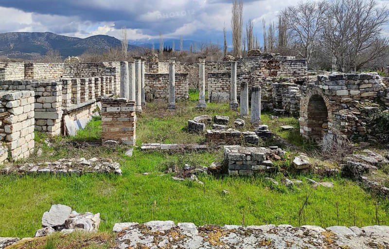 Excavation site site of the ancient city of Aphrodisias, today's city of Geyre, Karacasu, Aydin, Western Turkey, Turkey