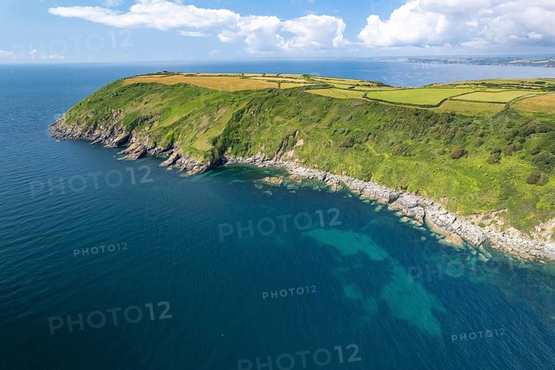 Dodman Point seen from the air, Saint Austell, Cornwall, England, Great Britain