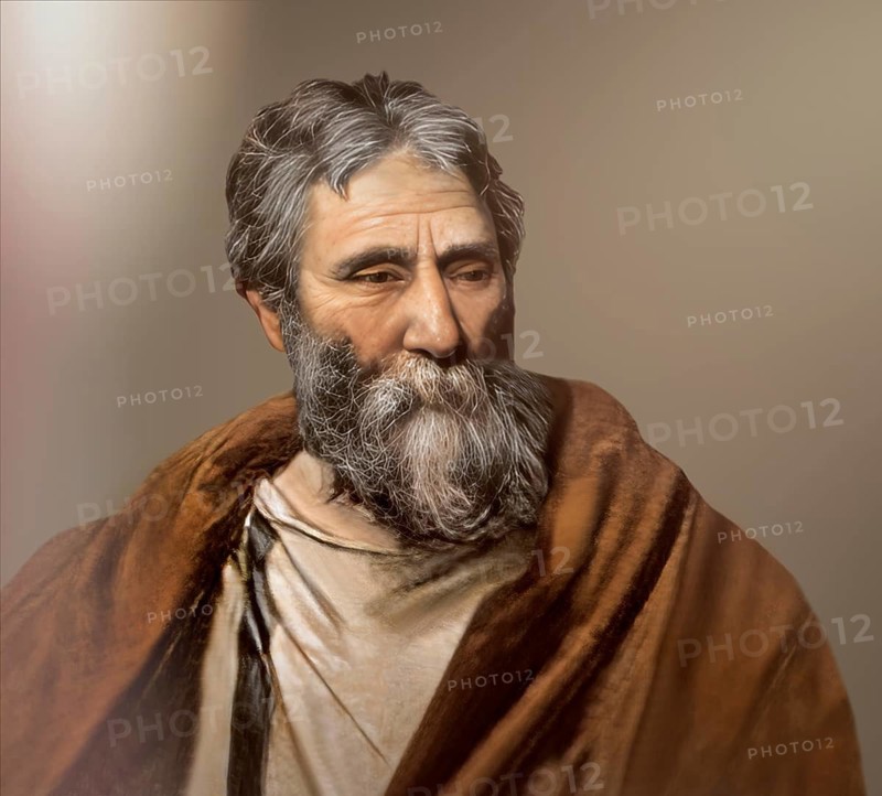 Pope Agatho, Saint Agathon or Agatone, bishop of Rome from 27 June 678 until his death in 681, digitally edited