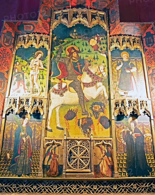 15th century mural in the Alcazar, Segovia, province of Segovia, Castile and Leon, Spain