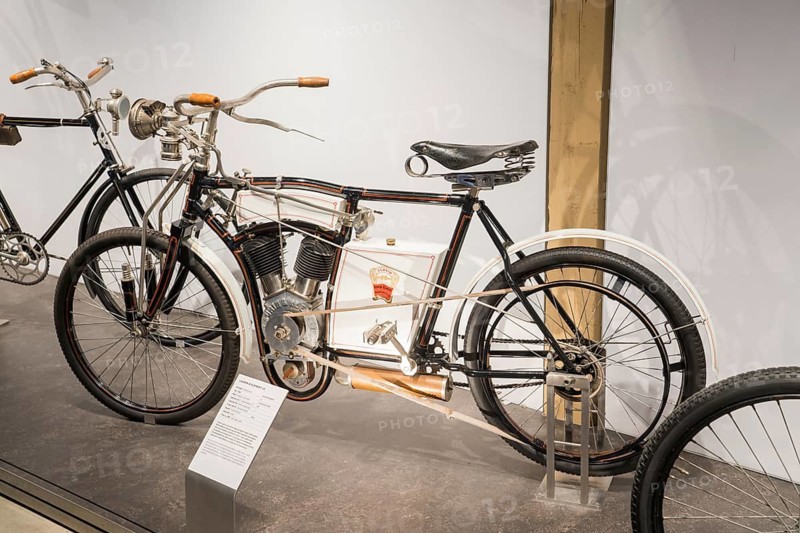 Motorbike CC by Laurin & Klement, 1904, PS.SPEICHER Museum, Einbeck, Lower Saxony, Germany