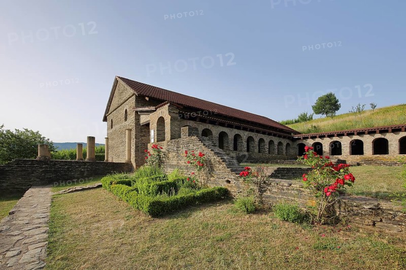 Roman archaeological villa Rustica, Roman period, stone house, Roman wine route, Mehring, Middle Moselle, Moselle, Rhineland-Palatinate, Germany