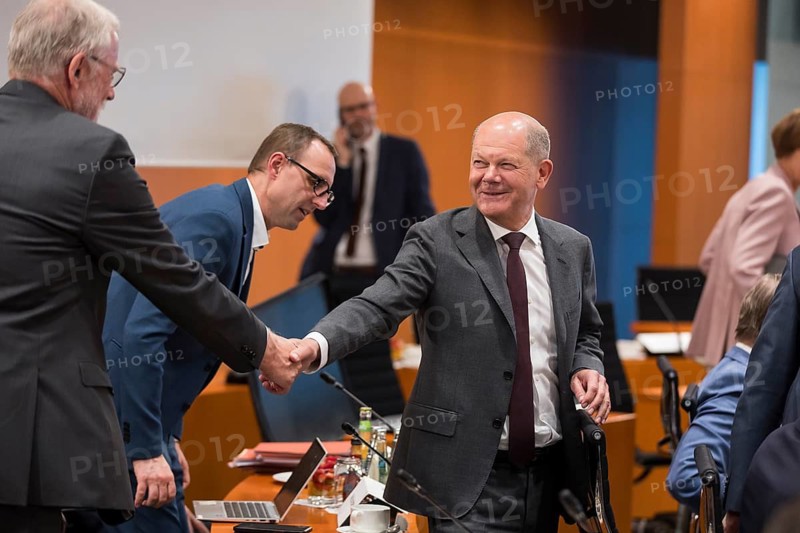Olaf Scholz (Federal Chancellor, SPD) at the welcome address in front of the consultations at the Conference of Minister Presidents with the heads of government of the federal states in the Federal Chancellery, Berlin, 20 June 2024