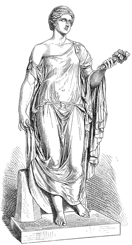 Flora Farnese, goddess of flowers, Roman mythology