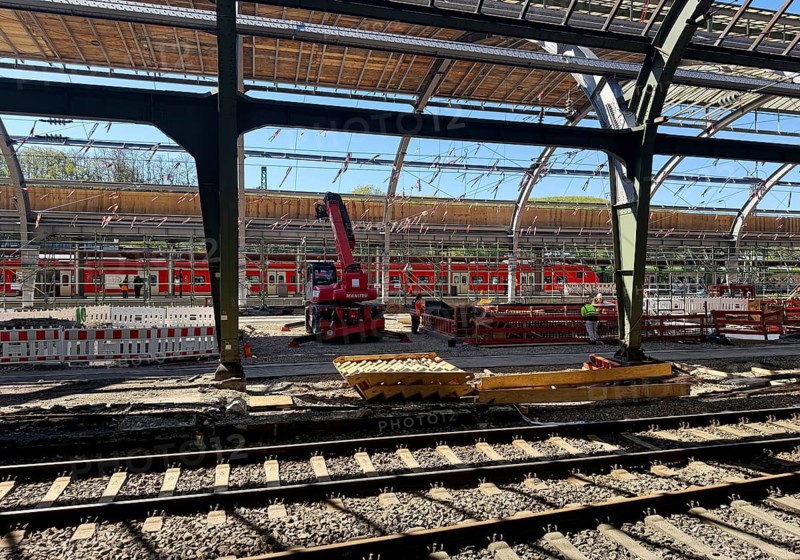 Construction site at the main train station, Hagen, Ruhr region, Germany