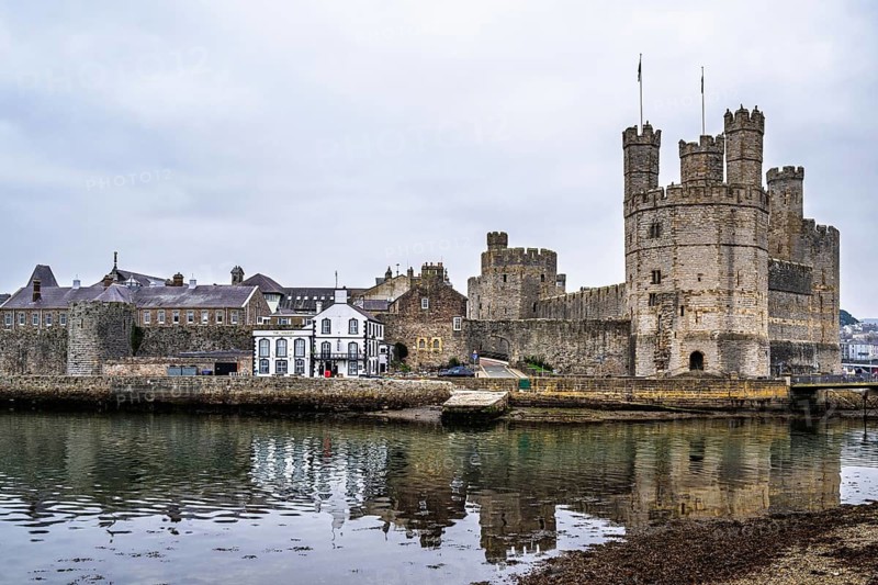 Caernarfon Castle, Caernarfon, Gwynedd, North-West Wales, UK