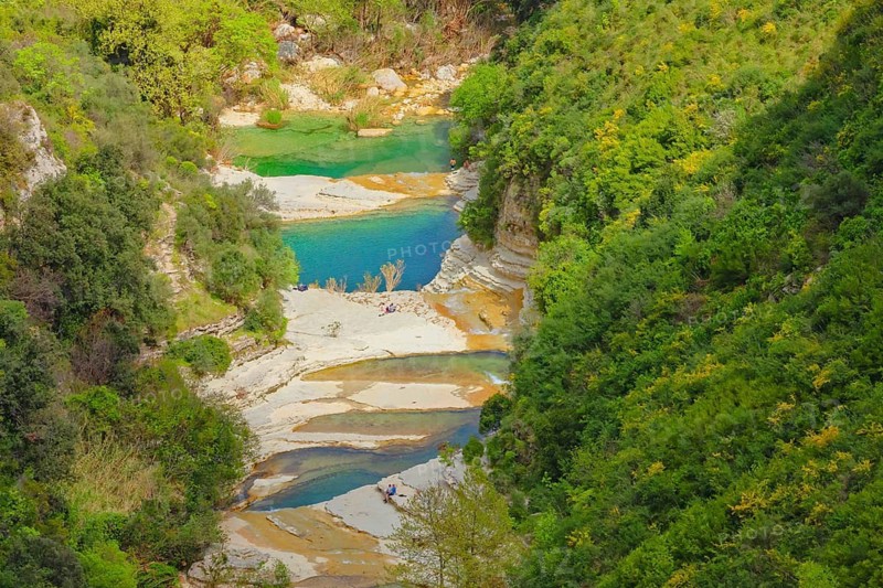 Avola lakes, high angle view, Avola, Noto Valley, Sicily, Italy