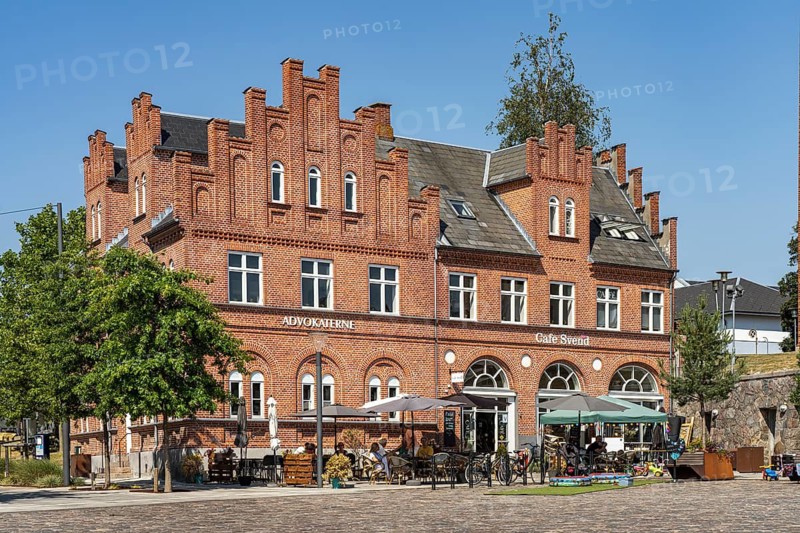 Cafe Svend and Advokaterne on the market square in Svendborg, Denmark