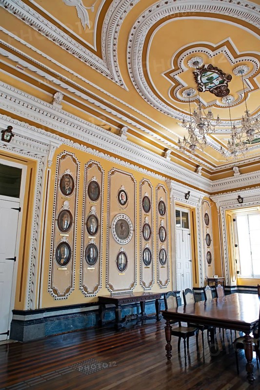 Mayor's office, former town hall on Dom Pedro II square, interior view, Manaus, Amazonas state, Brazil