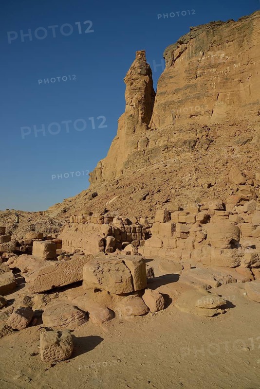Ruins of the Amun temple at the foot of Jebel Barkal, Karima, State of ash-Schamaliyya, Nubia, Sudan