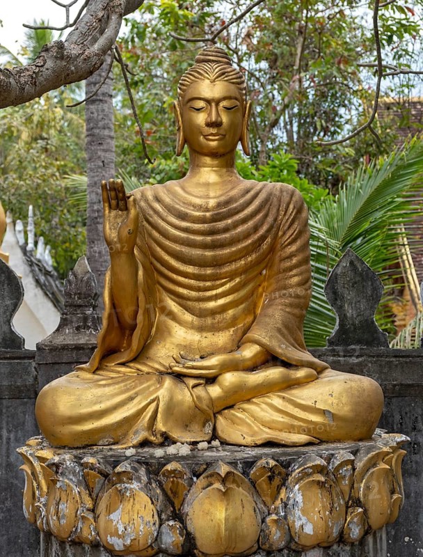 Buddha image at Wat Choumkhong, Luang Prabang, Laos