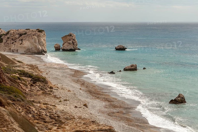 View of Petra tou Romiou beach, Cyprus