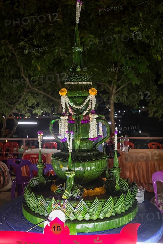 Raft for the festival of lights Loi Krathong, Ubon Ratchathani, Thailand