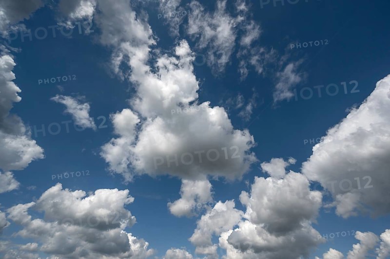 Cumulus clouds, Franconia, Bavaria, Germany