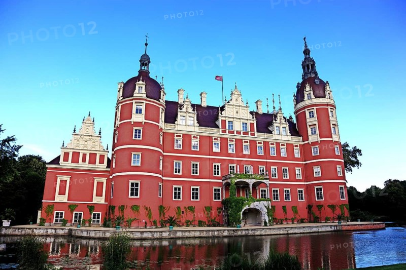 Muskau Castle, Bad Muskau, district of Görlitz, Saxony, Germany