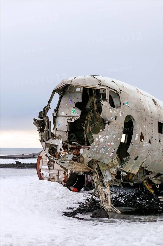 Wreck, plane, plane wreck, beach, Douglas C117-D crashed in 1973, Solheimasandur, Iceland