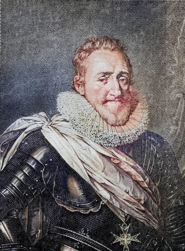 Henry IV aka Henry of Navarre or Bourbon, 1553-1610, King of Navarre (as Henry III) 1572-89, First Bourbon king of France, 1589-1610. Photo-etching from an old portrait. From the book Lady Jackson's Work, 1899, Historical, digitally restored reproduction from a 19th century original, Record date not stated