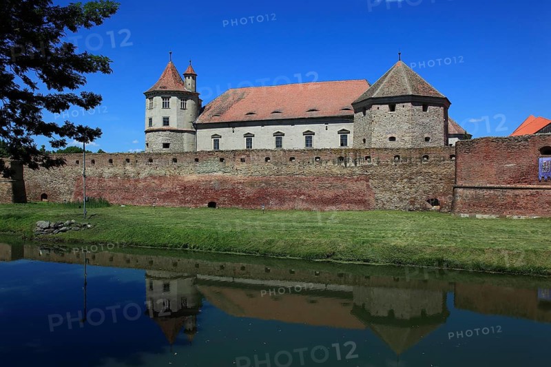 Fogarash Fortress, Cetatea Fagarasului, a historical monument, construction began in 1310, in the city of Fagaras, the fortress is now home to the Museum of the Fagaras Land, Brasov District, Transylvania, Romania