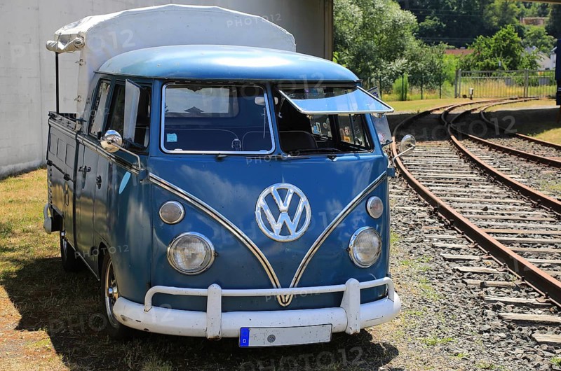 At the annual Kulmbacher classic car meeting, Bavaria, Germany, car, classic car, VW T1 transporter, flatbed truck