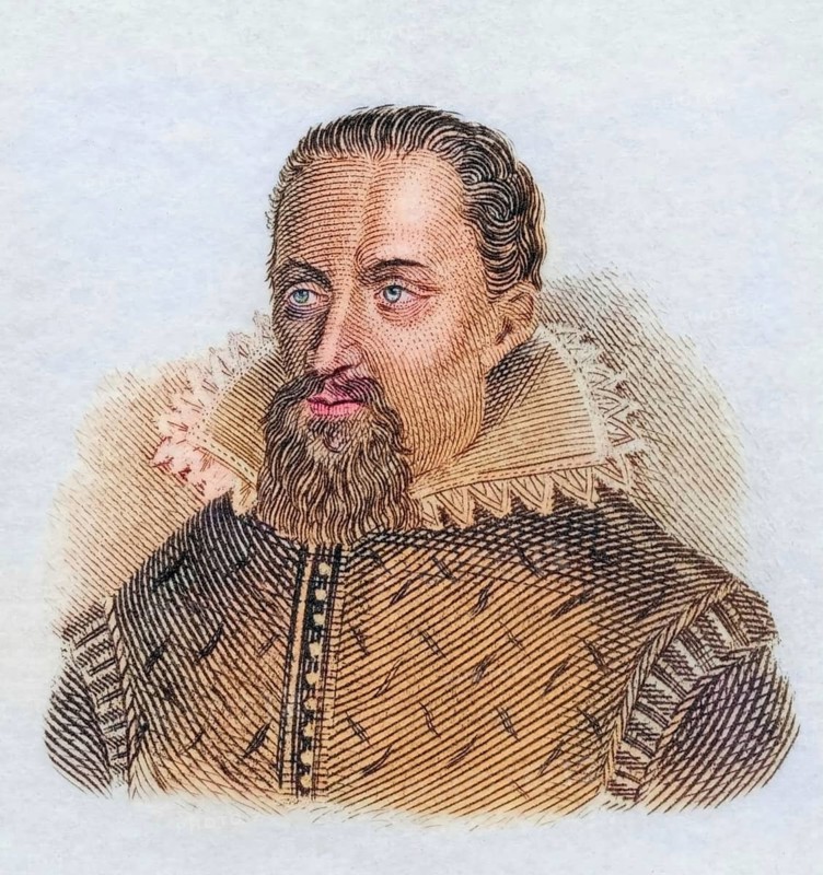 Johannes Kepler, also Johannes Keppler or Johann Kepler, also Latinised Ioannes Keplerus or Johannes Keplerus, (born 27 December 1571jul. in Weil der Stadt, died 15 November 1630greg. in Regensburg), was a German astronomer, astrologer, physicist, mathematician and natural philosopher, coloured woodcut from Crabbe's Historical Dictionary from 1825, Historical, digital reproduction
