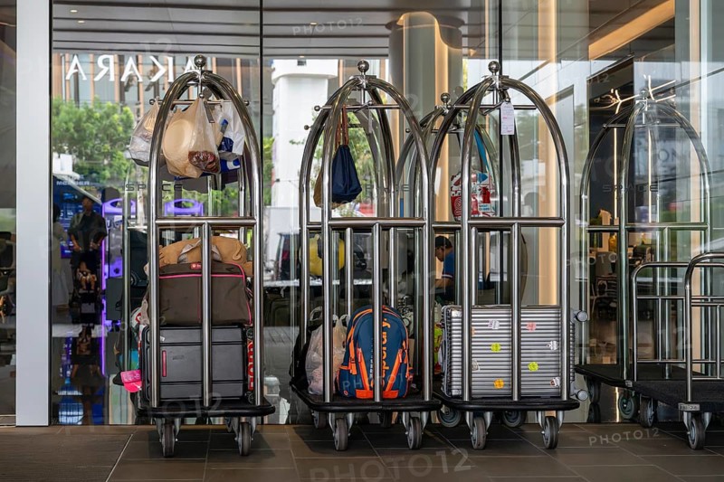 Luggage cart Luggage for hotel guests, Pattaya, Thailand