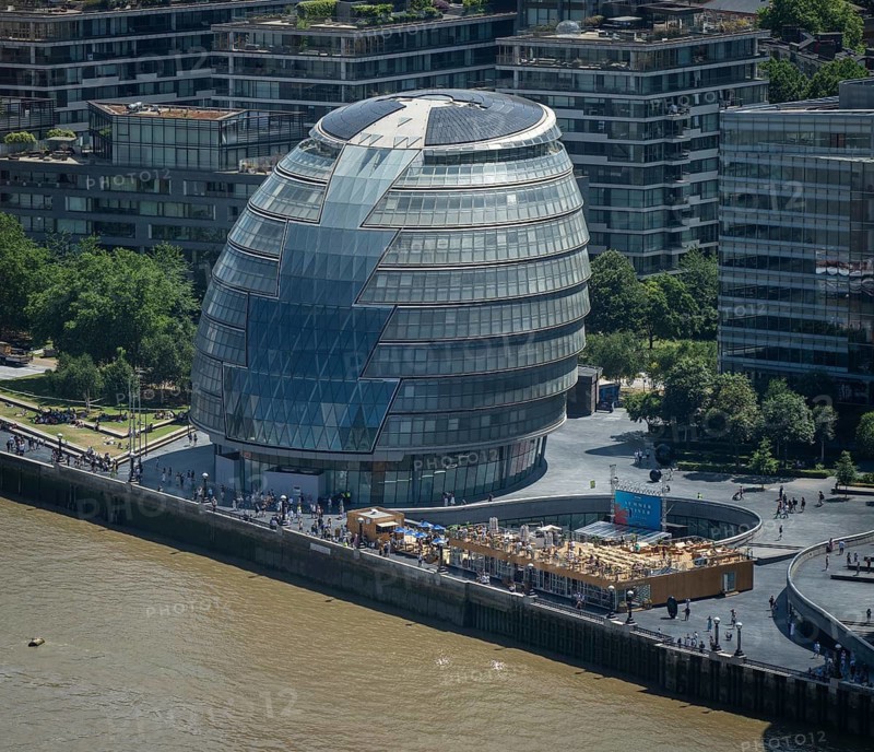 View from Sky Gardens of the Town Hall, City Hall, Thames, London, England, Great Britain, Great Britain