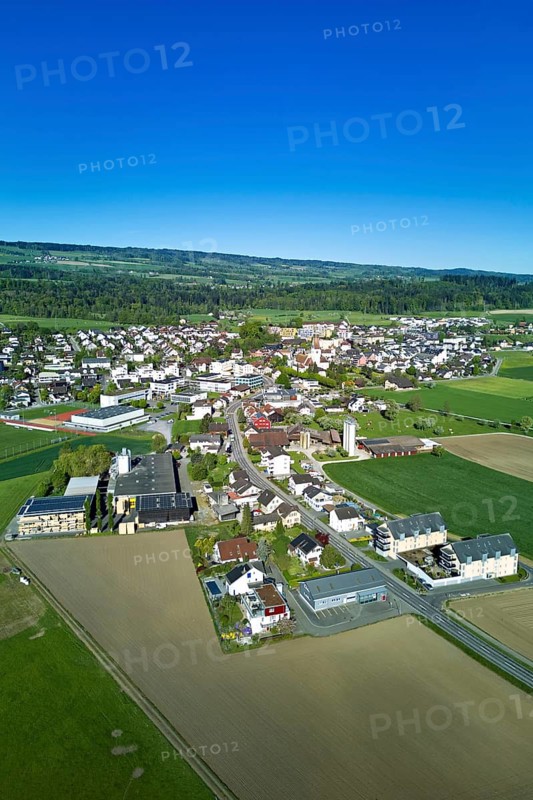 View of the village, Merenschwand, Freiamt, Canton of Aargau, Switzerland