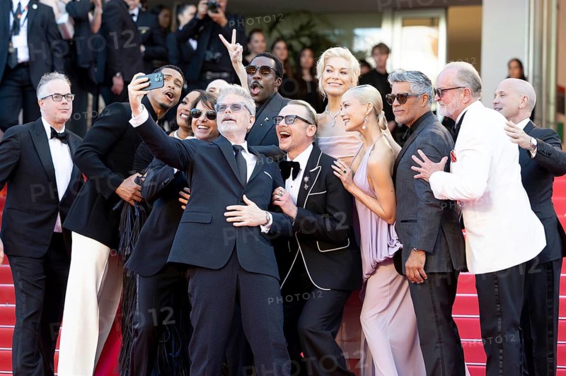Cannes, France - 14.5.2024: Des Walker, Angela Bassett, Tom Cruise, Christopher McQuarrie, Simon Pegg, Hannah Waddingham, Pom Klementieff, Esai Morales and Brian Robbins during the red carpet to MISSION: IMPOSSIBLE - THE FINAL RECKONING during the 78th Cannes International Film Festival. The film festival takes place from 13 to 24 May 2025
