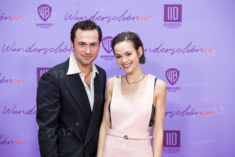 Samuel Schneider and Emilia Schuele at the premiere of the film Wunderschöner at Berlin's Zoo Palast on 4 February 2025