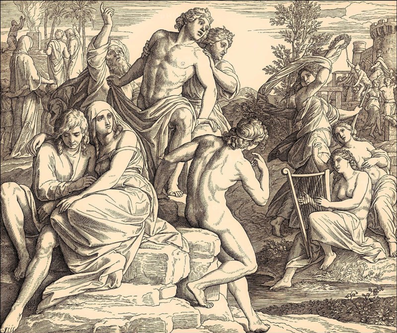 Days of Noah, Old Testament, by Julius Schnorr von Carolsfeld, 1860
