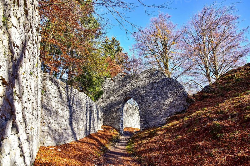 Ruins of Werdenfels Castle near Garmisch-Partenkirchen, Bavaria, Germany
