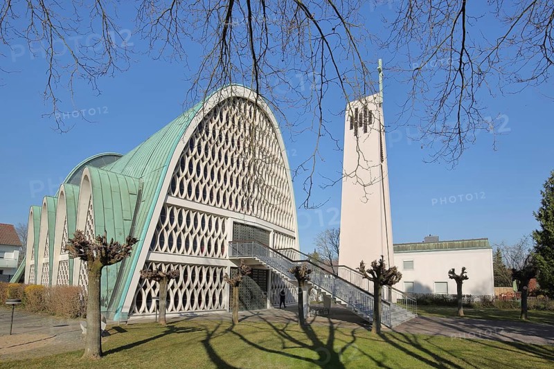Modern Holy Spirit Church, Biebrich, Wiesbaden, Taunus, Hesse, Germany